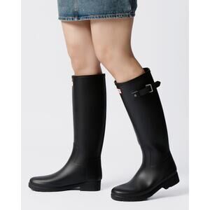 Hunter Womens Refined Slim Fit Rain Boots - 7 Black